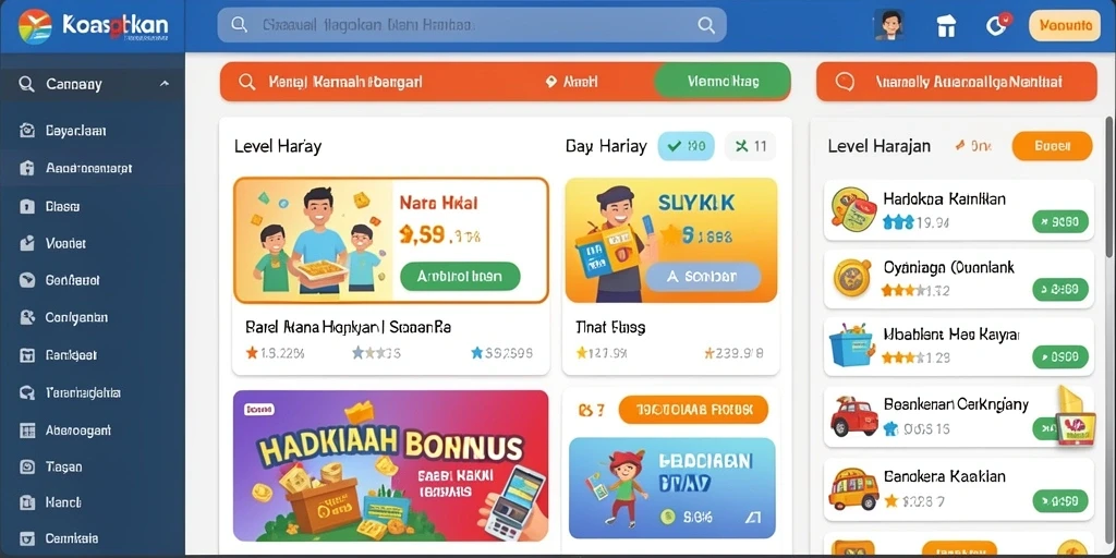 Gambaran suasana permainan yang mendebarkan dan penuh warna.